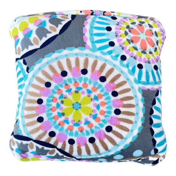Vera Bradley Sunny Medallion Plush Fleece Travel Blanket - Picture 5 of 5